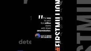 Passion. Mission. Determination. Your best bet to your first million!  #passion #SuccessTips