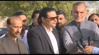 PTI Lawyer Salman Akram Raja Media Talk Outside Adiala Jail