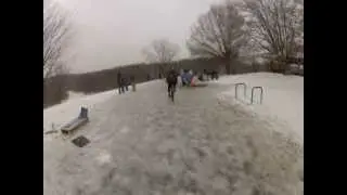 Cherokee Park Dog Hill in the Snow