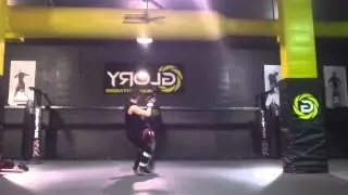 Tony Borden sparring with Brandon Evans