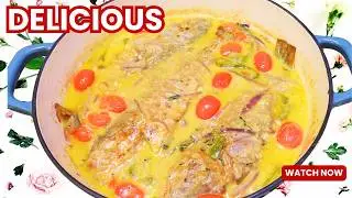 Fried fish simmered in a savory, classic coconut sauce.