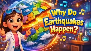 Почему происходят землетрясения? Песня🌍Забавная наука для детей #детскоеобучение #наукаоземлетряс...