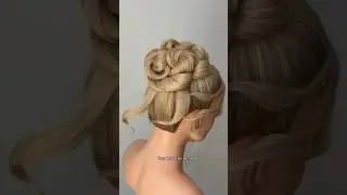 messy high bun hairstyle tutorial for beginners| party hairstyle| #hairstyle #bunhairstyle #short