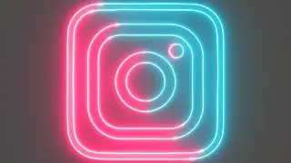 Instagram Neon Logo Animation