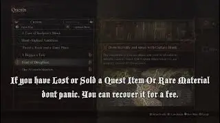 DRAGON'S DOGMA 2 - How To Recover Lost Quest Items