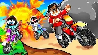 DANGEROUS BIKE RIDING on Mountain ROADS in Roblox!