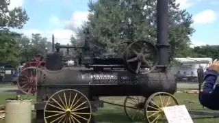 Frick portable steam engine on sawmill