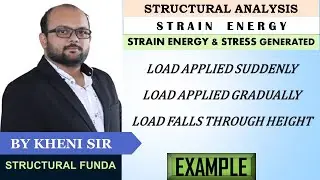 EX 01 | STRAIN ENERGY | GRADUAL LOADING | SUDDEN LOADING | IMPACT LOADING