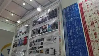 show customized tape printed by HFT-250 adhesive tape printing machine at IPF fair, Dhaka
