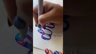 Tie dye lettering technique 🖊️ #sarahstyledesigns #lettering #handlettering