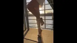 Mini Dress and High Heels - Walking on the Cologne Bridge /Walk in Public and Stairs/ Köln 2022