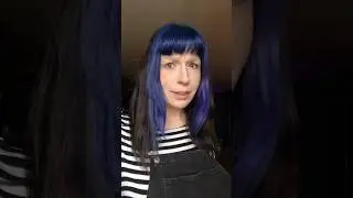 НОВАЯ ПРИЧЕСКА 🦕🌀 #шорты #новаяприческа #синий #синиеволосы #преображение