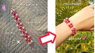 CRYSTAL BEADS BRACELET| how To and Crystal Bracelet 💕 | Step By Step Bracelet Making Tutorial 
