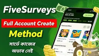 FiveSurveys Account Create Method | Survey Profile Setup | Best Survey Site 2026