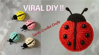 Crochet Ladybug From scrap Yarn | Super Cute Keychain, Bag Charm, car hanging & handmade Gift 