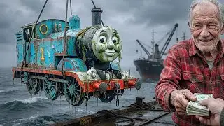 Car Restoration ASMR: Deep Sea Salvage Thomas the Steam Engine Rebuilt Into a Luxury Mobile Home