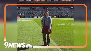 Meet the singer who belted out the National Anthem before the Broncos-Bills game on Saturday