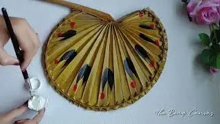 Jamai Sasthi Special Craft - Taalpatar Pakha Decoration | Hand Fan Painting | Plam Leaf Craft