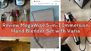Review MegaWise 5-in-1 Immersion Hand Blender Set with Variable Speed, 400W, Stainless Steel - Inclu