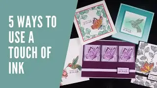 5 ways to use the A Touch of Ink stamp set from Stampin Up to create Handmade Thank You Cards