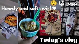 Today's Vlog | New Vlog | Kabootar Pakra | Soft Swirl And Howdy Burger | Leopard Courier Service