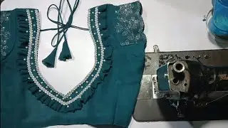 सिर्फ 5 मिनट में सीखें ब्लाउज डिजाइन#mansiboutique #trending #blouse #design 