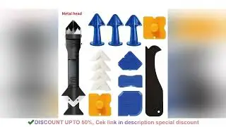 Caulking Tool Set with Metal and Silicone Heads - Manual Sealant Applicator for Precision