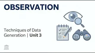 Observation Method Explained | Techniques of Data Generation Unit 3 | PFPI | DU BA Psychology Sem 3