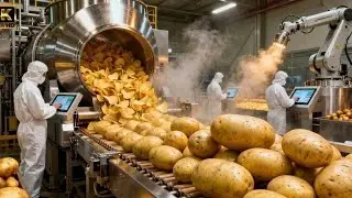 How to make potato chips in Factory 😱 Factory tour 