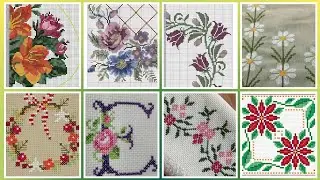 Top 100+ Amazing and Elegant Floral Cross stitch patterns || Charsuti Kerhai Ideas For Everything||
