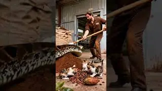 💧 Animal Rescue Team Deters Snake by Riverbank&mdash;Save Small Creatures! #cute #funny #cuteanimals