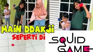 KAKAK SENJA, MAMA DAN SKY NYOBAIN GAME DDAKJI TERNYATA SUSAH | MEMBUAT DDAKJI DARI KERTAS ORIGAMI