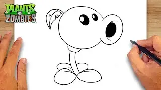 How to draw Peashooter Plants vs Zombies