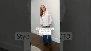 How to Style a Classic Shirt Over 50 #wardrobeessentials #classicstyle #styleover50 #whattowear