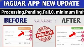 Jaguar app withdrawal fail problem | withdrawal processing problem | Jaguar app new update|scamalert