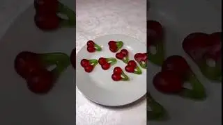 🍒GUMMY CHERRIES🍒 #shorts #satisfying #cherry #gummy