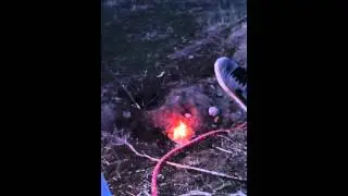 Throwing axe in side fire