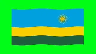 Green Screen Rwanda Flag | Rwanda National Flag | Rwanda Waving Flag | Rwanda Animation Flag