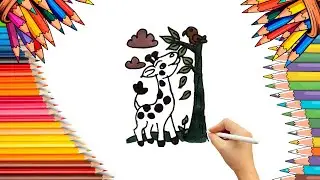 How To Draw cute Dear Drawing, Painting & Coloring For Kids and Toddlers_ Child Art 🐋🌈🎨