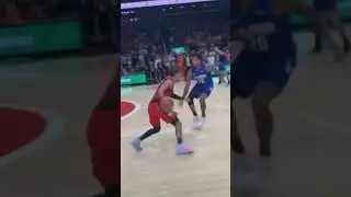 Trae Young with the clock winding down