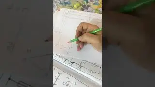 مثال ٩ تشغيل محرك ثلاثي الاطوار نجمه-ستار بواسطه موصلات الهوائيه ثالث كهرباء -رسم صناعي