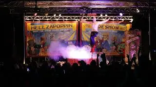 Lucian Fuller performs with Hellzapoppin Circus Sideshow