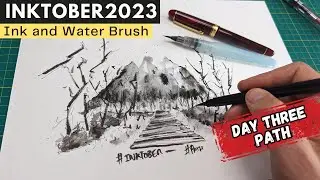 Inktober 2023 - Day 3 Path - Quick and Easy Ink Sketching Tutorial