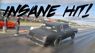 ONE HARD NITROUS HIT RIGHT HERE ON THIS SMALL BLOCK CUTLASS AT BATTLE OF THE STREETS!