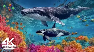 Relaxing 4K Aquarium Journey &ndash; Glowing Jellyfish, Colorful Corals & Calm Ocean Music