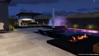 Desert Contemporary Pool and Perimeter Overflow Spa by Trevor Brents