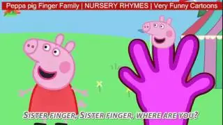 Peppa pig Finger Family  NURSERY RHYMES  Very Funny Cartoons