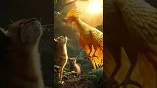 The Golden Phoenix of the African Jungle 🕊️  #GoldenPhoenix #MythicalBird #AfricanFolklore
