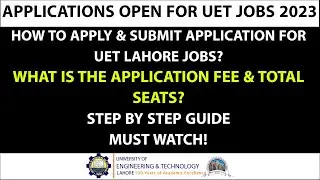 How to apply in UET Jobs #jobs #uet #university #earn #2023