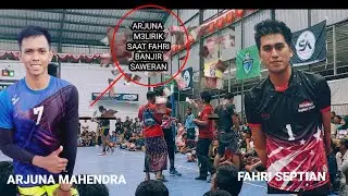 FAHRI SEPTIAN FEAT ARJUNA MAHENDRA  BANJIR SAWERAN || VOLLY BALL SENGKOL CUP PAMULIHAN BREBES 2021